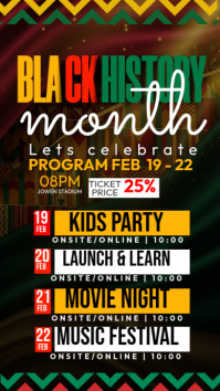 Black History Month Celebration Events template
