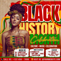 Black History Month Celebration Night Instagram Post template
