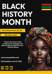 Black History Month Celebration Poster A4 template