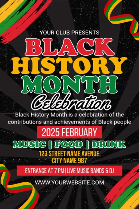 Black History Month Celebration Poster Template | PosterMyWall