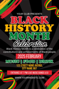 Black History Month Celebration Poster template