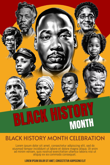 Black History Month Celebration Poster Templa Affiche template