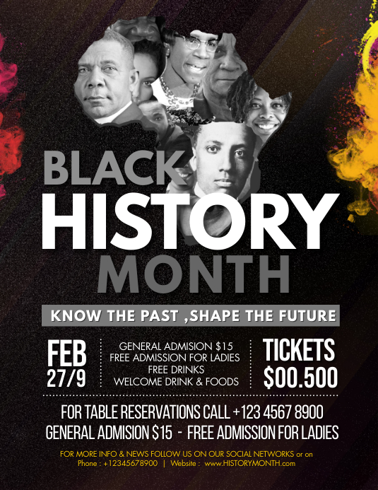 Black History Month Collage Flyer Template PosterMyWall