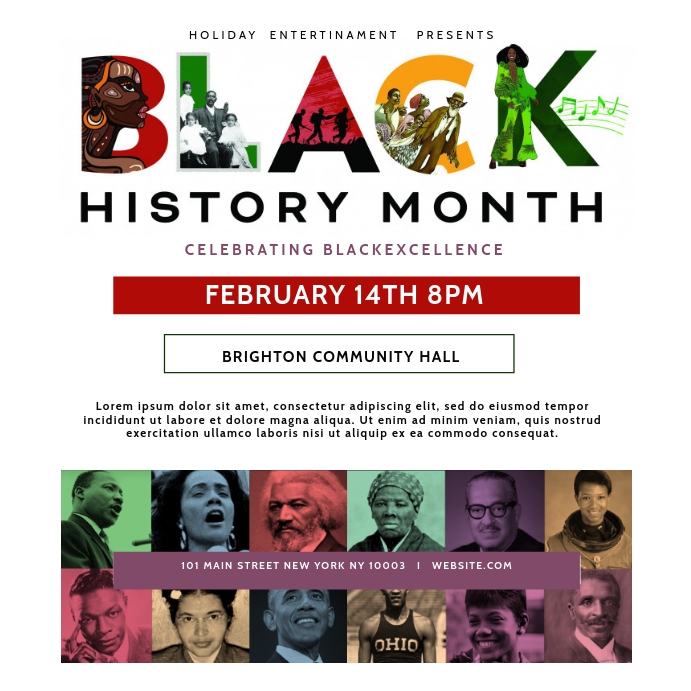 Black History Month Cultural Event Flyer Template PosterMyWall