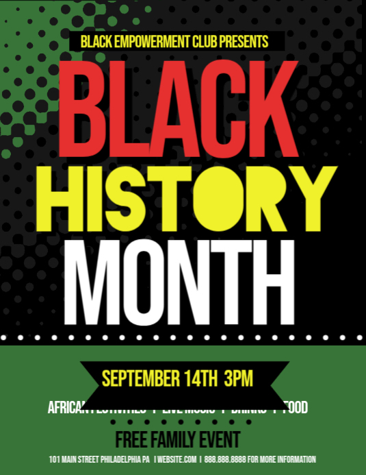 Printable Black History Program Template