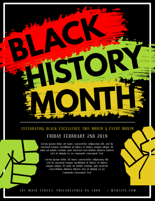 Black History month Template PosterMyWall