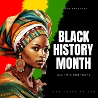 Black history month Square (1:1) template