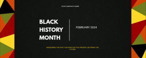 สีดำ Black History Month Twitch Profile Banner Template