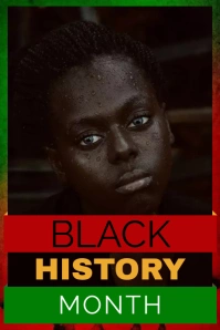 black history month Poster template