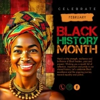 Black History Month Square (1:1) template