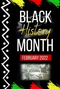 black history month Cartaz template