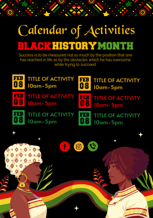 Black History Month A4 template