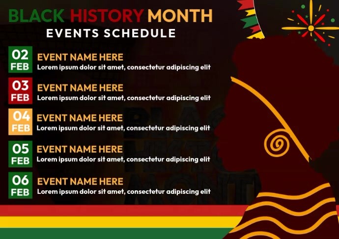 Black History Month Template PosterMyWall