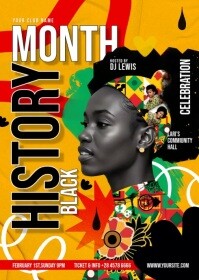 Black history month A6 template