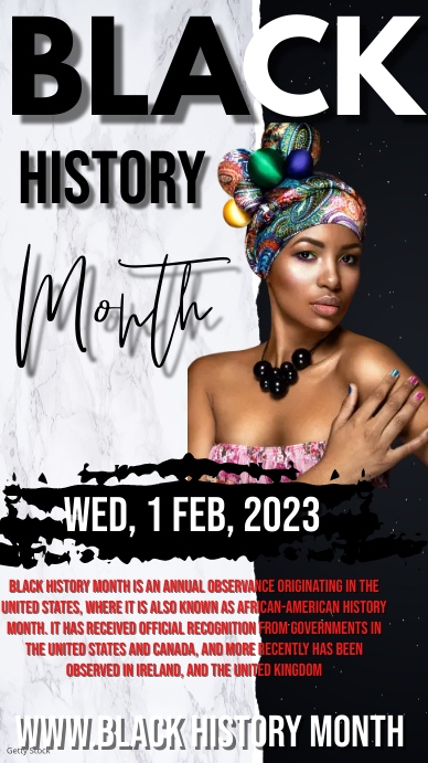 Black History Month Pantalla Digital (9:16) template