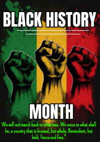black history month A4 template