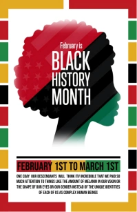 Black history month Tabloid template