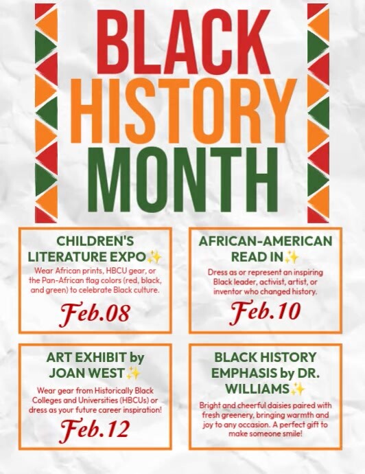 Black History Month Template PosterMyWall