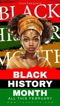 Black history month Affichage numérique (9:16) template
