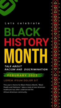 black history month, Hispanic heritage História do Instagram template