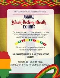 black history month ehibit Flyer (US Letter) template