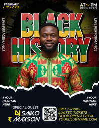 Black History Month Event Pamflet (Letter AS) template