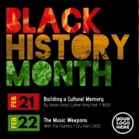 Textured Black History Month Instagram Video template