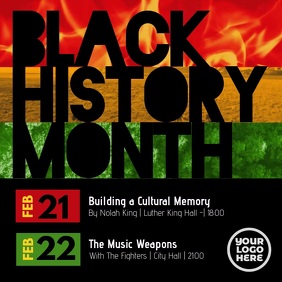 Black History Month Event Post template