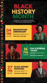 black history month event schedule template