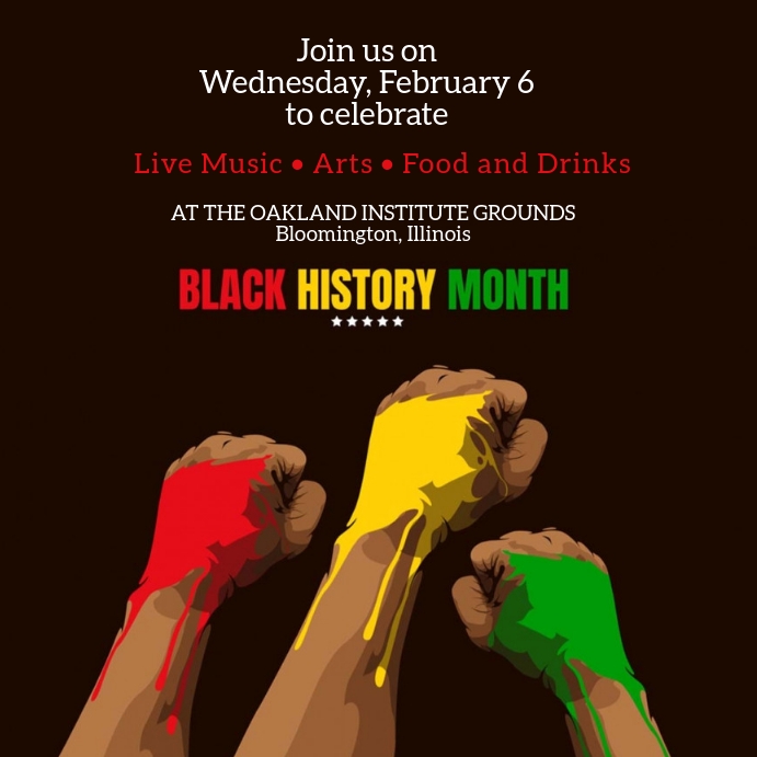 Black History Month Flyer Publicação no Instagram template