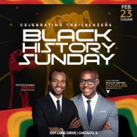 Black History Month Flyer Post Instagram template