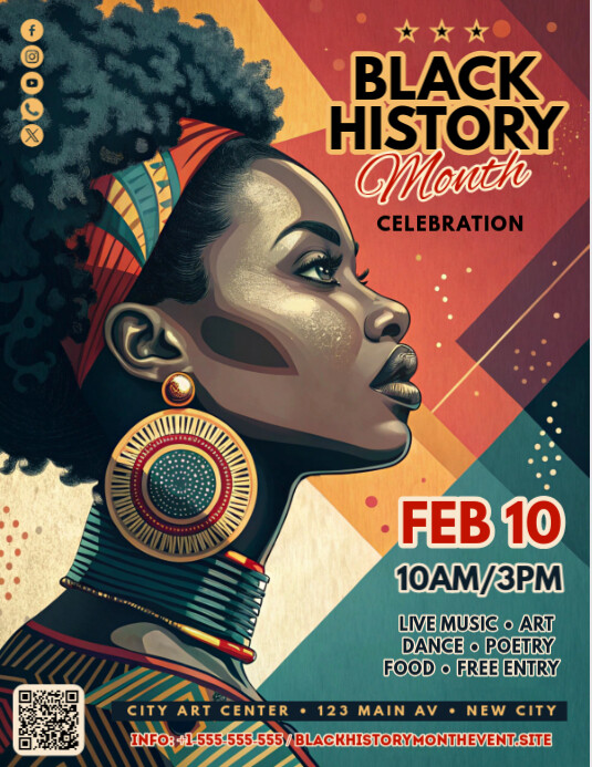 Black History Month Flyer Template PosterMyWall