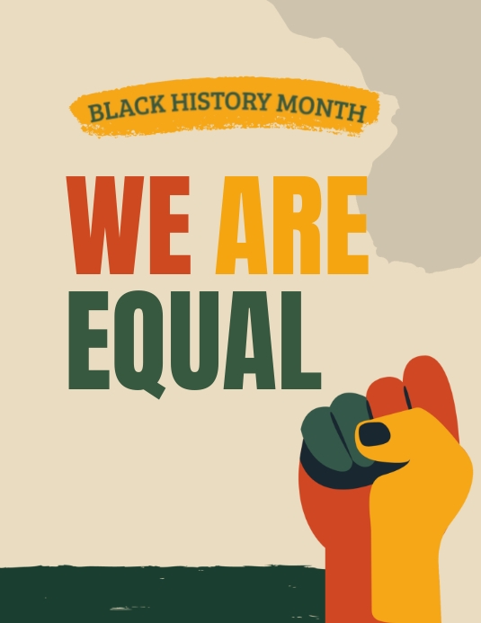 Black History Month Flyer Folheto (US Letter) template