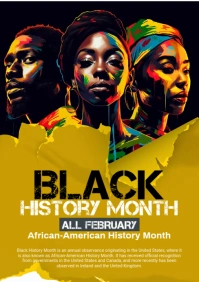 Black History Month Flyer A5 template