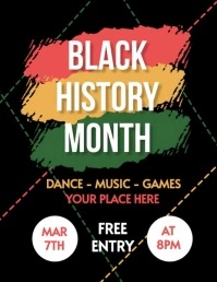 Black History Month Flyer template