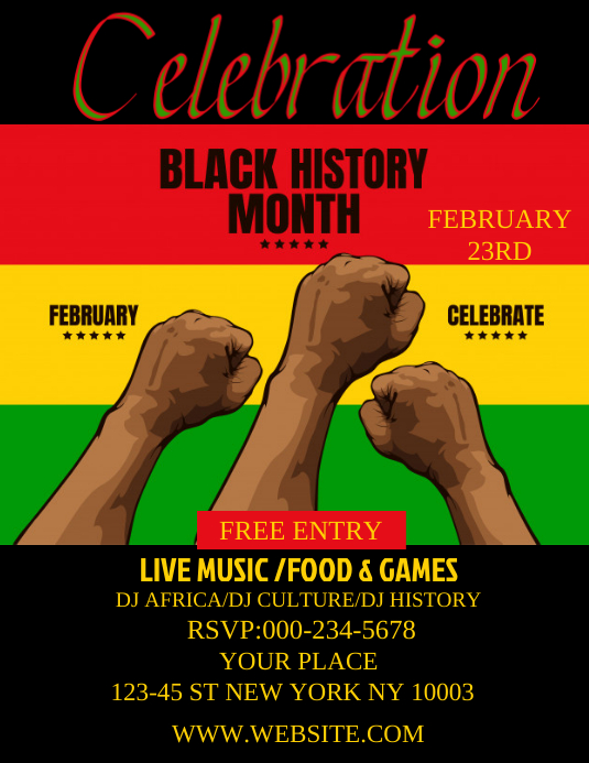 BLACK HISTORY MONTH FLYER Template | PosterMyWall