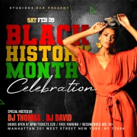 Black History Month flyer Instagram Post template