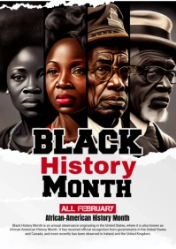Black History Month Flyer A1 template