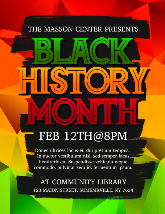 Black History Month Flyer Template PosterMyWall