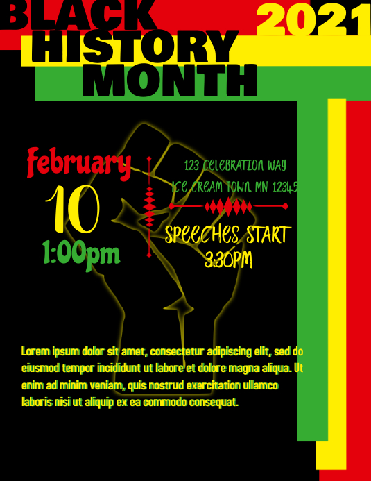 Black History Month Flyer Template PosterMyWall