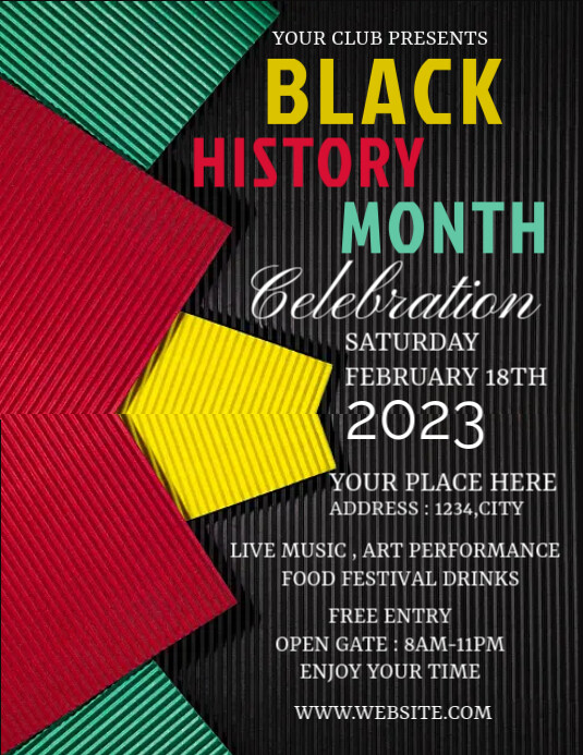 BLACK HISTORY MONTH FLYER DESIGN Pamflet (VSA Brief) template