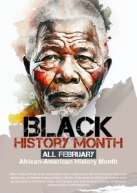 Black History Month Flyer A6 template
