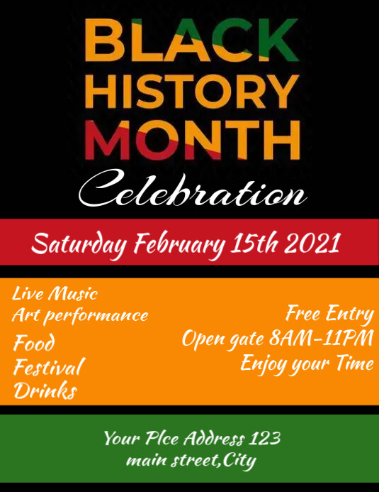 BLACK HISTORY MONTH FLYER Template | PosterMyWall