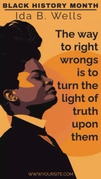 black history month flyer ida b wells template