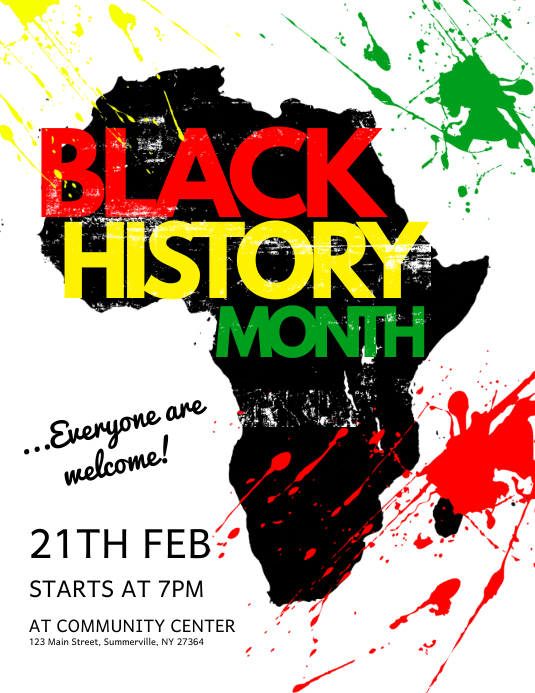 Copy of Black History Month Flyer PosterMyWall