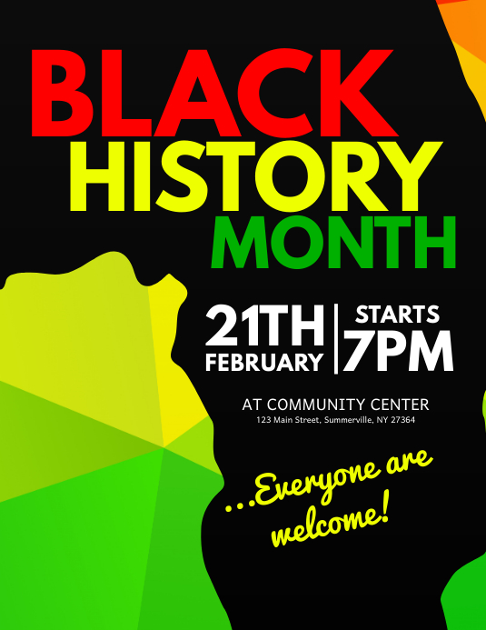 Copy of Black History Month Flyer PosterMyWall