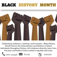 Black history month flyer template Instagram Post