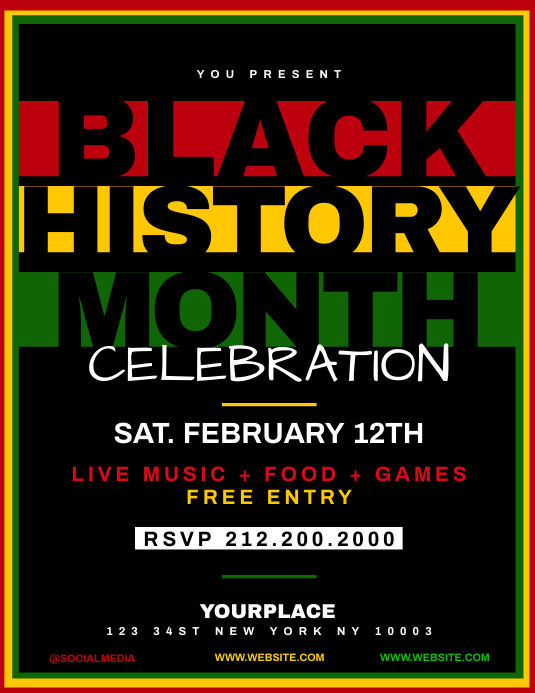 Black History Month Email Template Black History Month Email Template