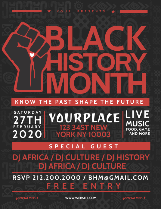 Black History Month Flyer Template PosterMyWall