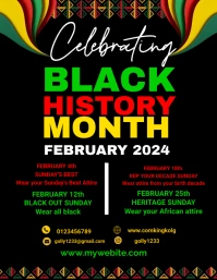 black history month flyers Volante (Carta US) template